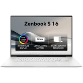 Asus Zenbook S16 (2024) Um5606 Copilot+ Pc Amd Ryzen Ai 9 Hx 370 12 Cores Superior Ai New Ceraluminum Material W/ Amd Radeon 890 Graphic & 3k Oled 120hz Touch Display , Scandinavian White